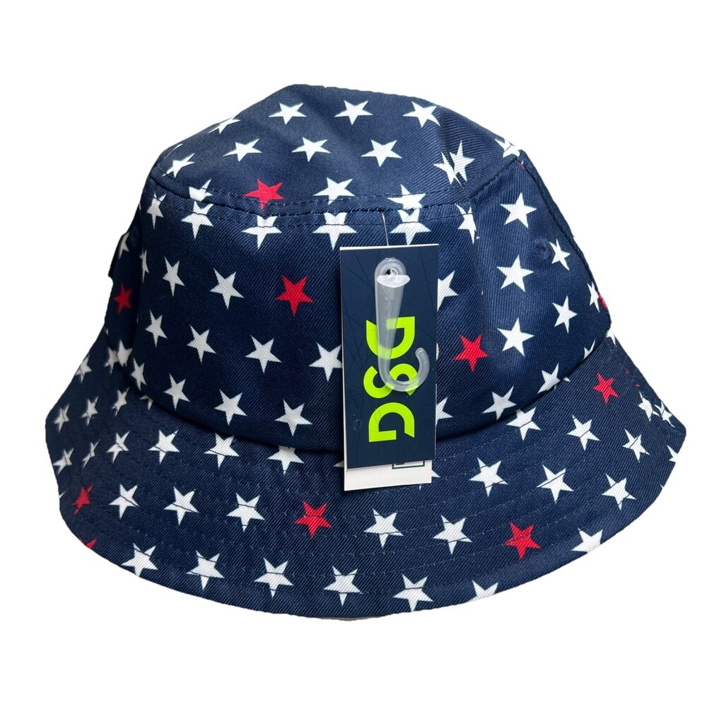 New DSG Youth S/M American Summer Fourth of July Patriotic Navy Stars Bucket Hat